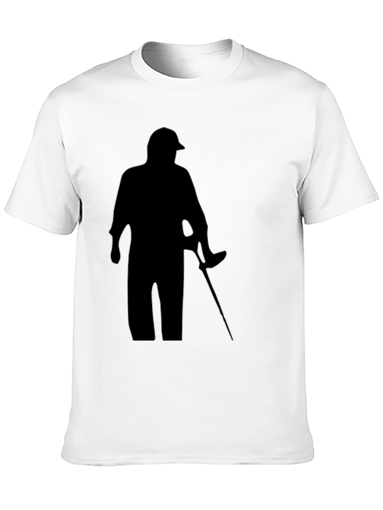 Silhouette Golfer Black T-Shirt