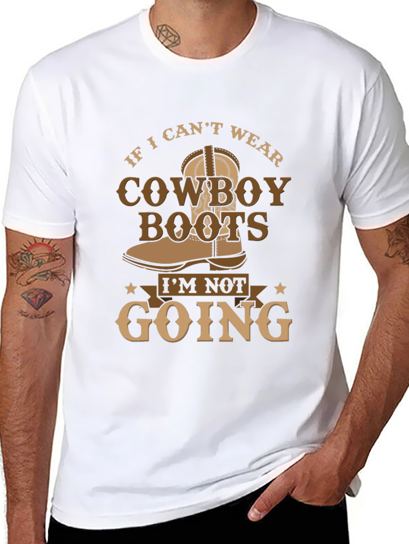 Cowboy Boots Graphic Tee - Western Style