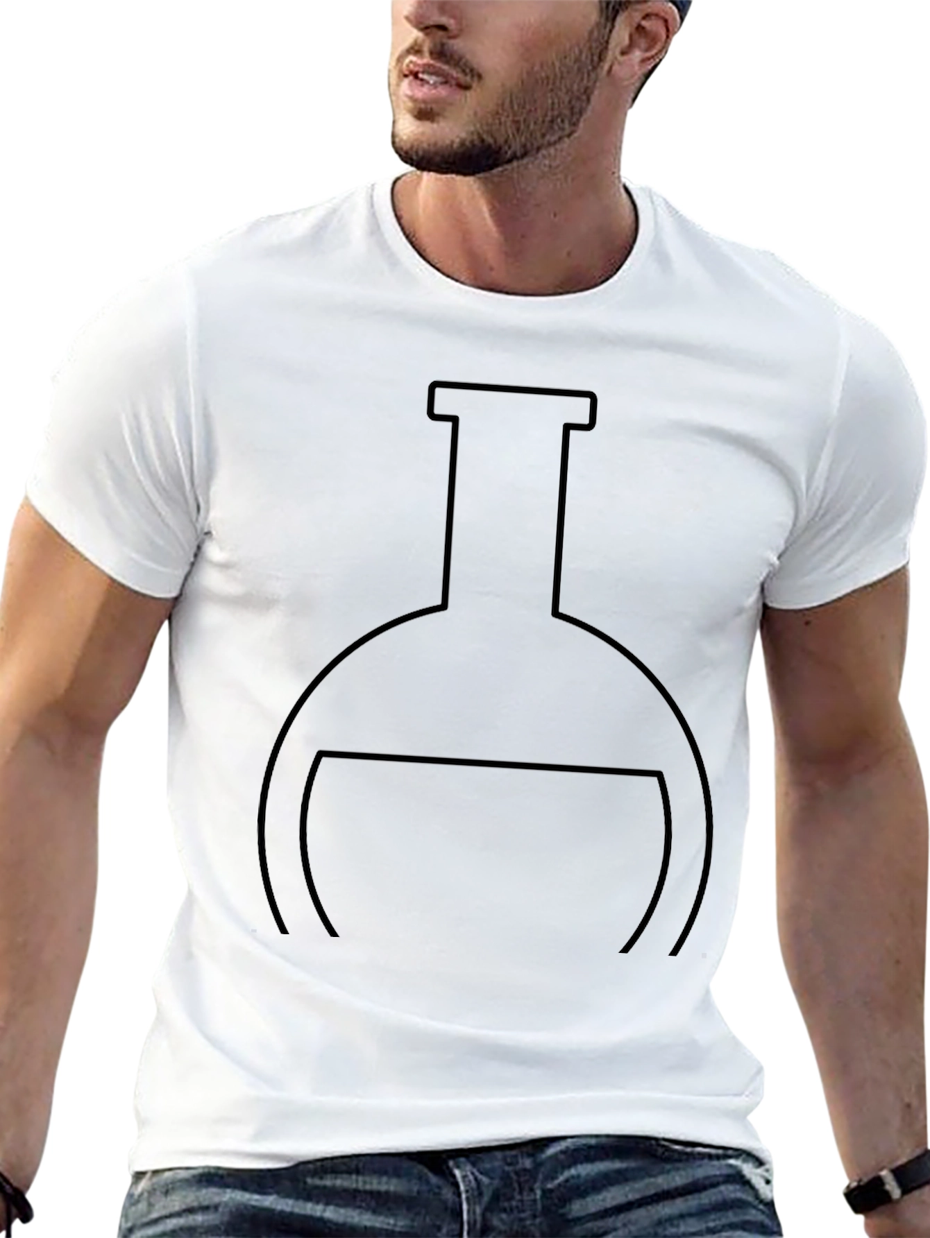 Science Flask Graphic T-Shirt - Black