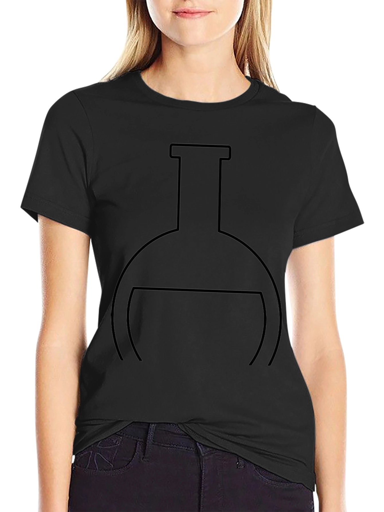 Science Flask Graphic T-Shirt - Black