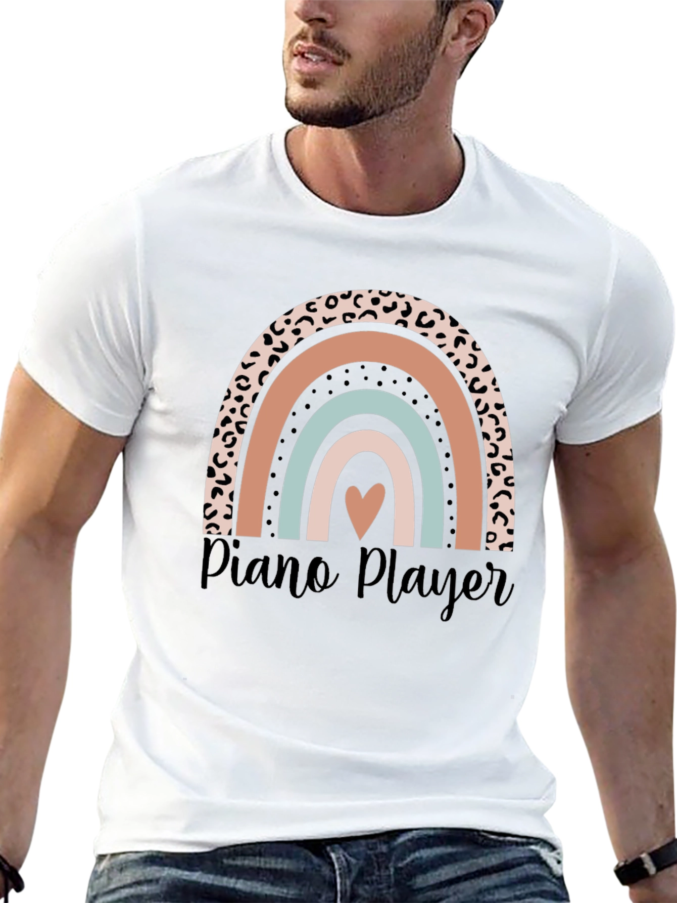 Piano Player Rainbow Graphic Tee - Unisex