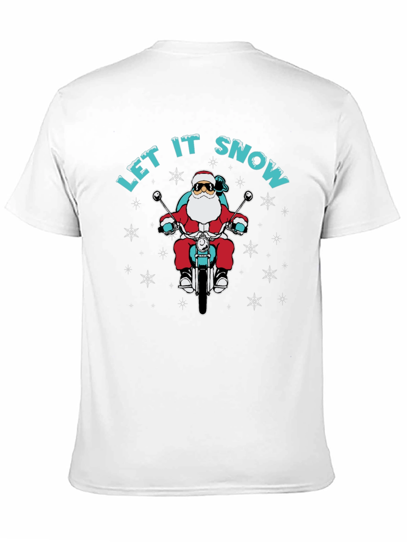 Santa Motorcycle T-Shirt - Let It Snow