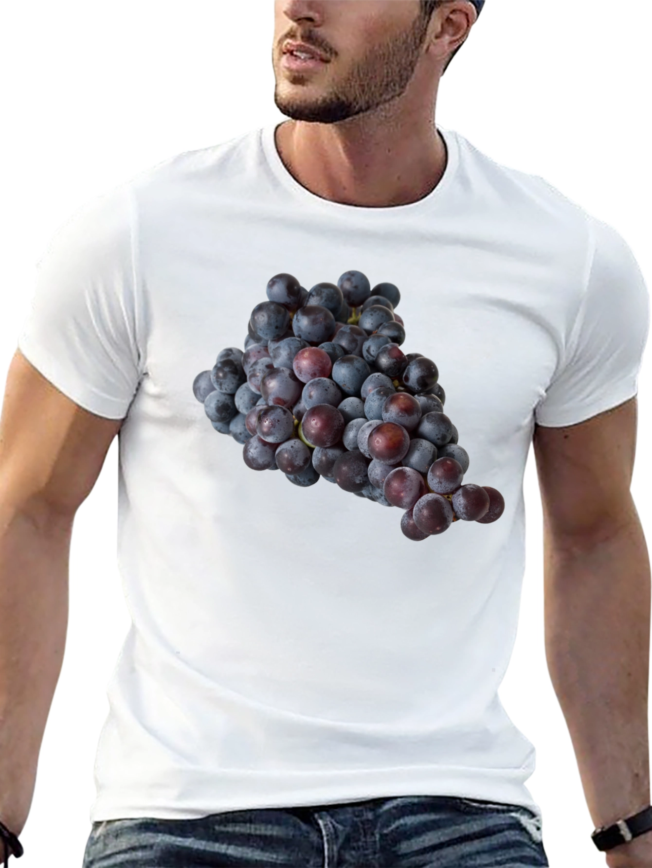 Grapes Graphic Tee - Unique Fruit Design