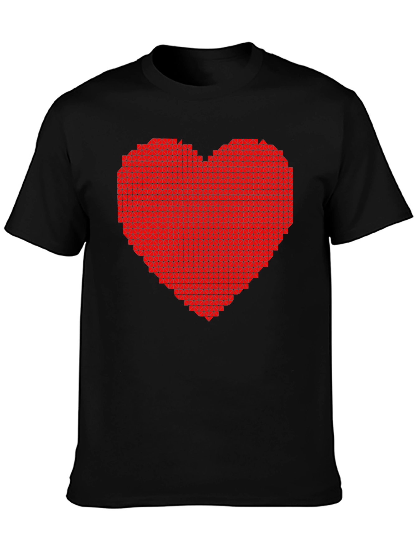 Pixel Heart Graphic T-Shirt - Black
