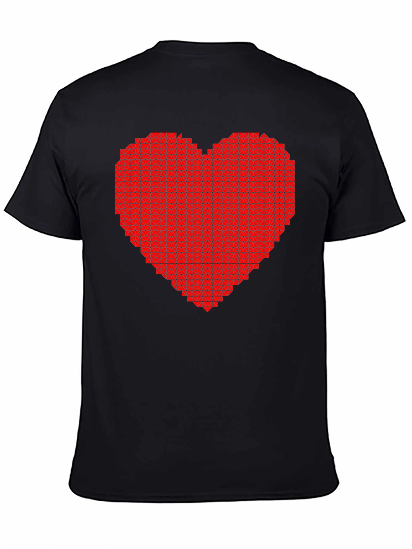 Pixel Heart Graphic T-Shirt - Black