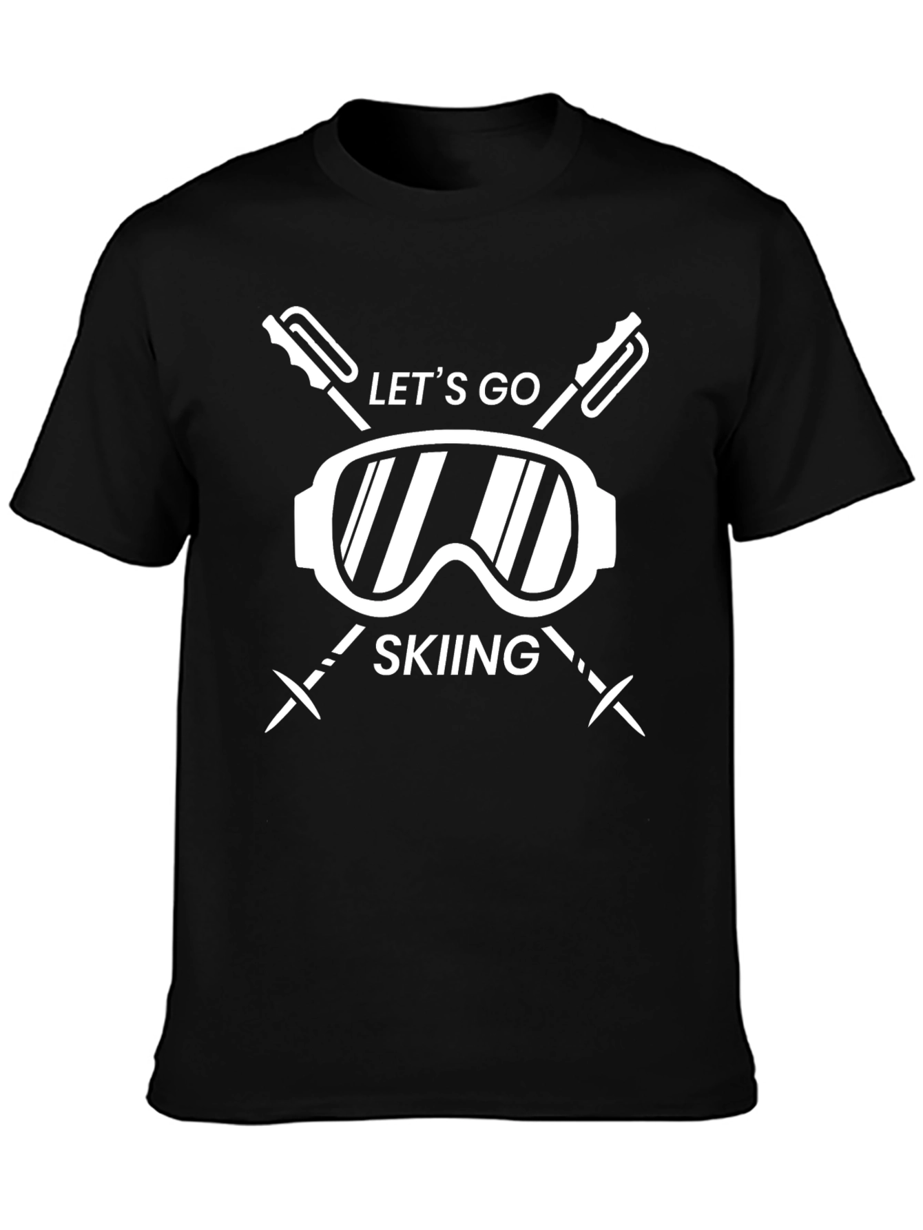 Lets Go Skiing Graphic T-Shirt