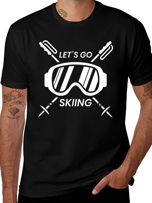 Lets Go Skiing Graphic T-Shirt