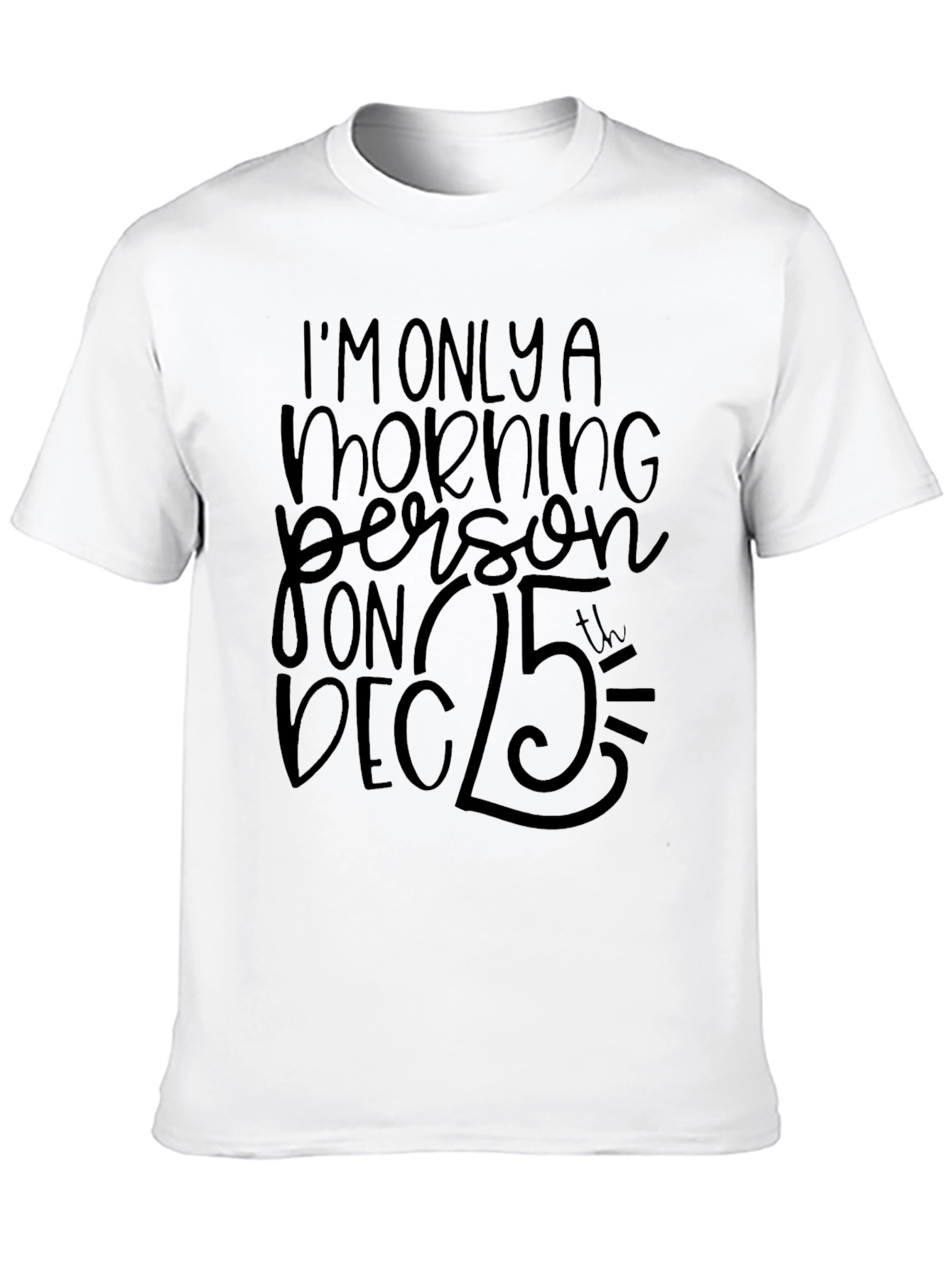 Funny Christmas Morning Person Graphic T-Shirt