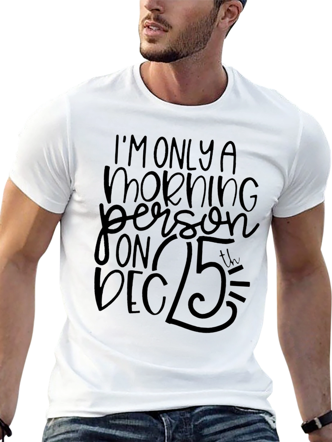 Funny Christmas Morning Person Graphic T-Shirt