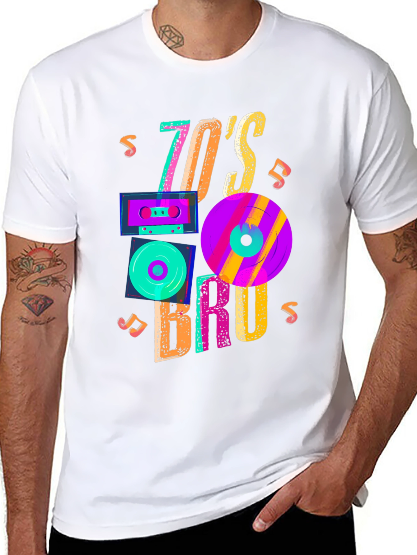 70s Bruh Graphic Tee - Retro Style