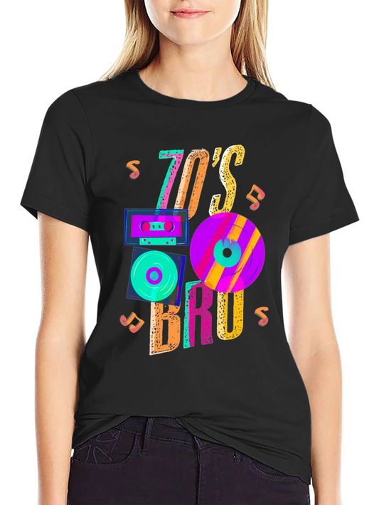 70s Bruh Graphic Tee - Retro Style