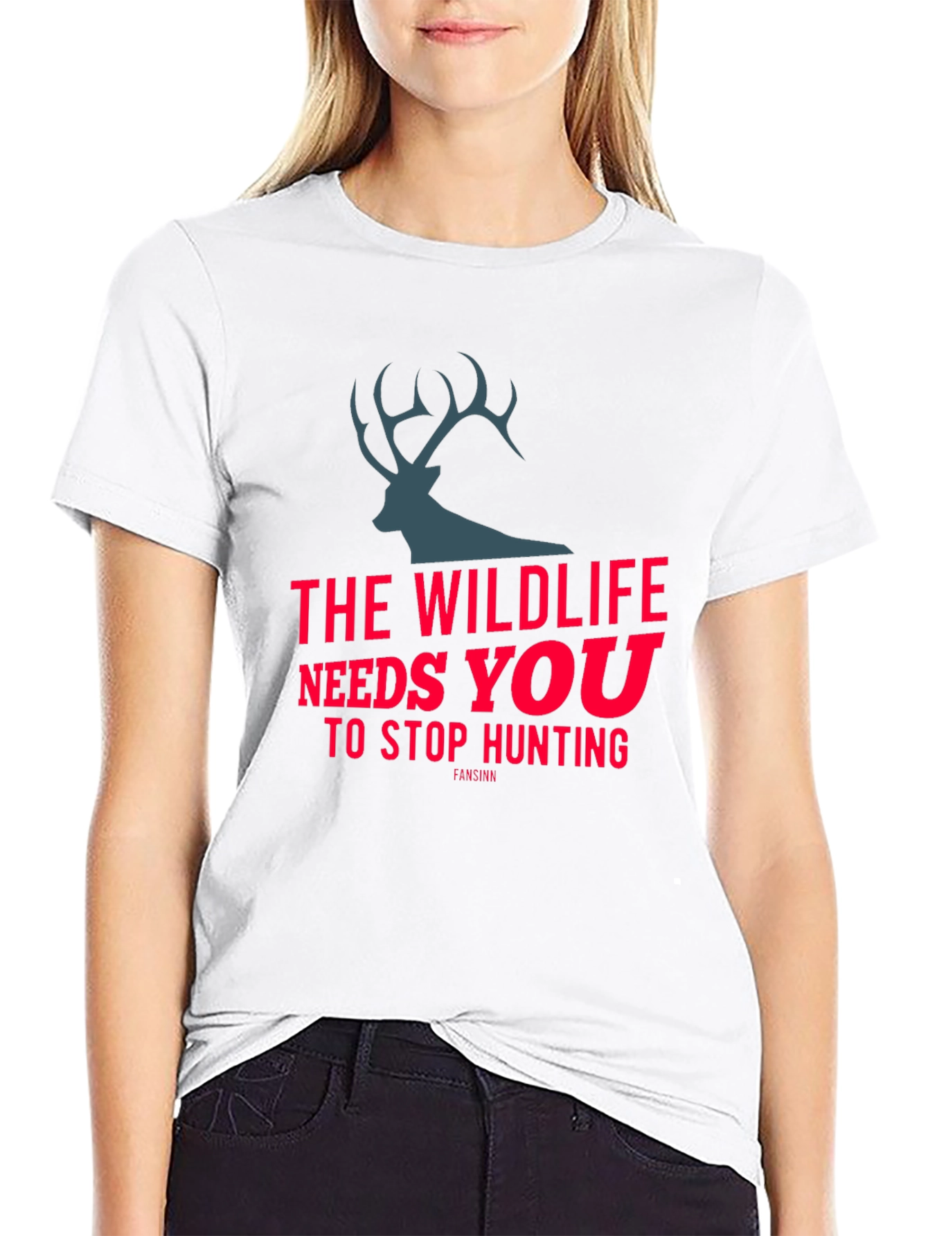 Wildlife Needs You Stop Hunting Black T-Shirt