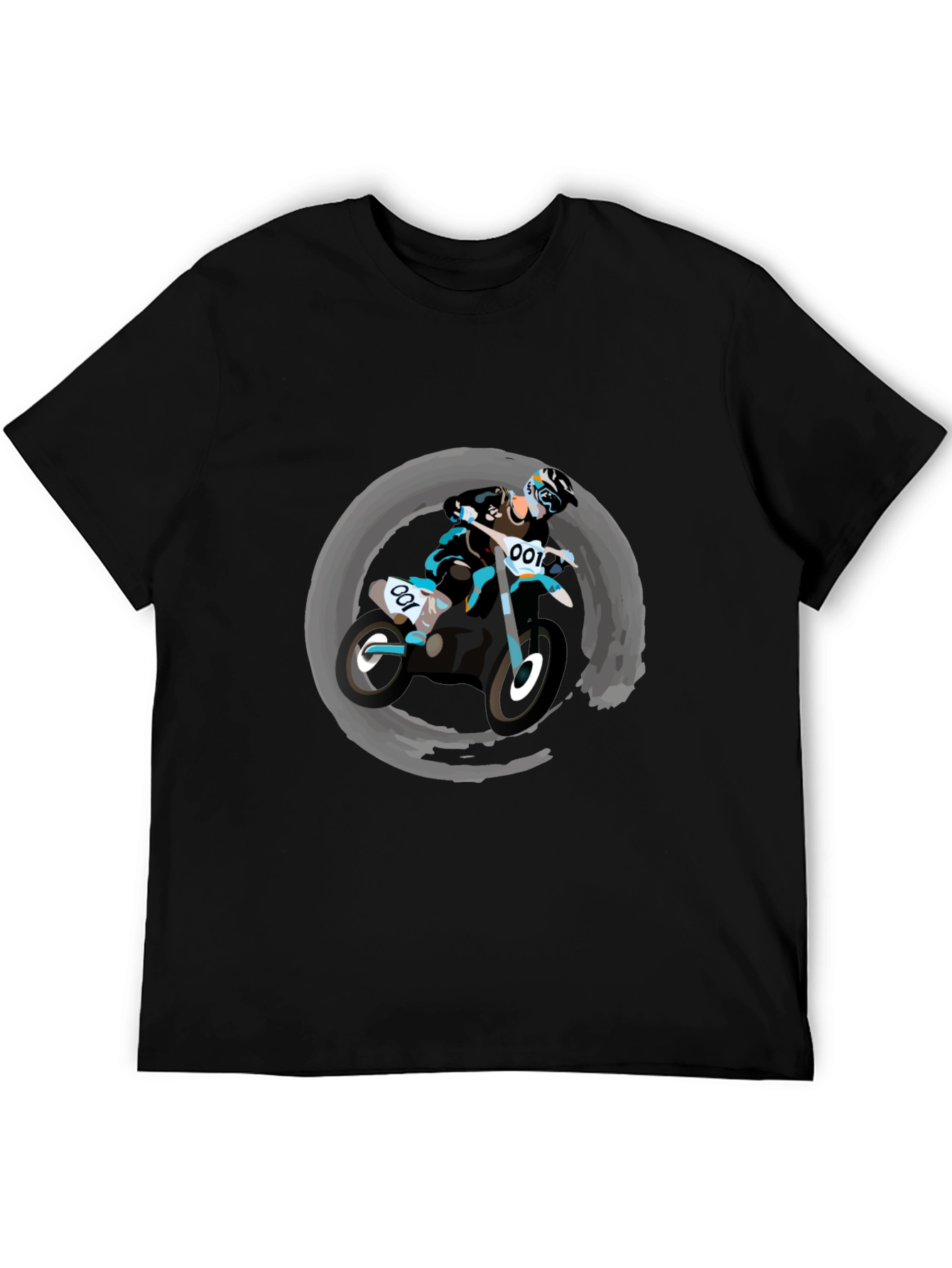 Motocross Rider Graphic Tee - Black