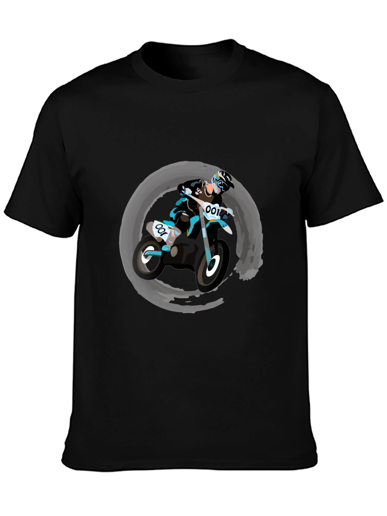 Motocross Rider Graphic Tee - Black