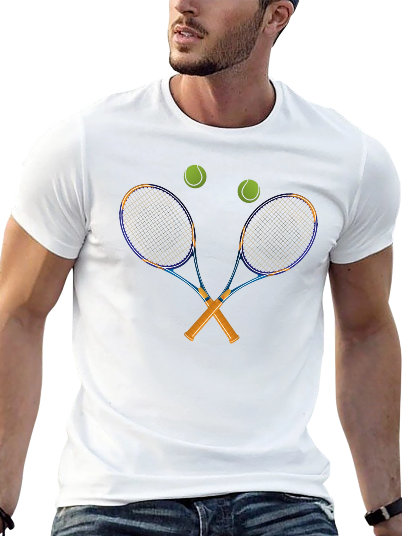 Tennis Racket Graphic T-Shirt