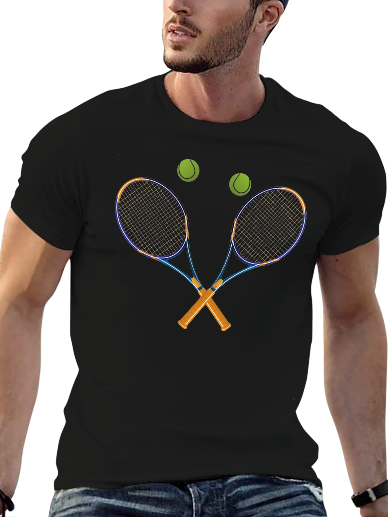 Tennis Racket Graphic T-Shirt