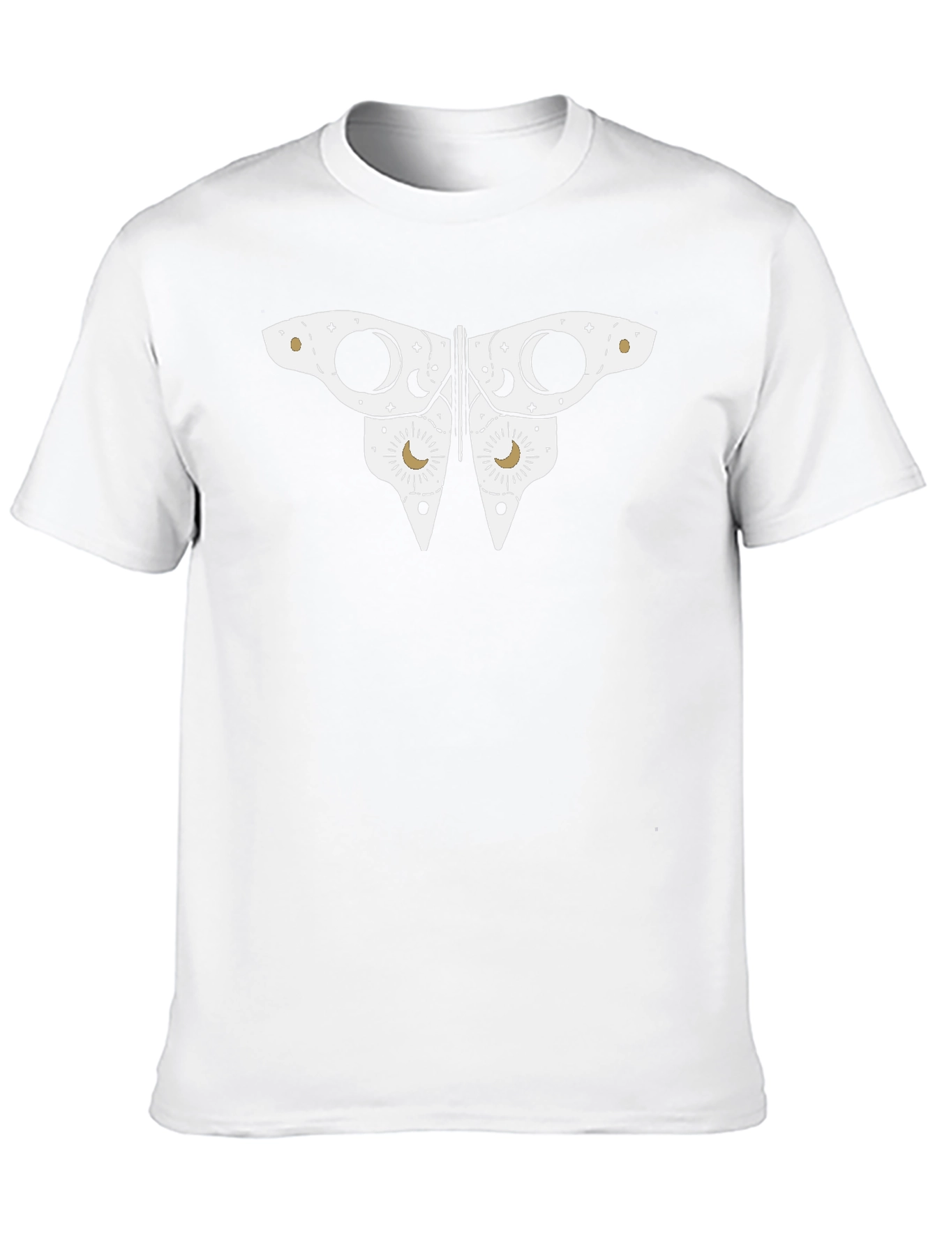 Celestial Butterfly Graphic Tee - Black Cotton