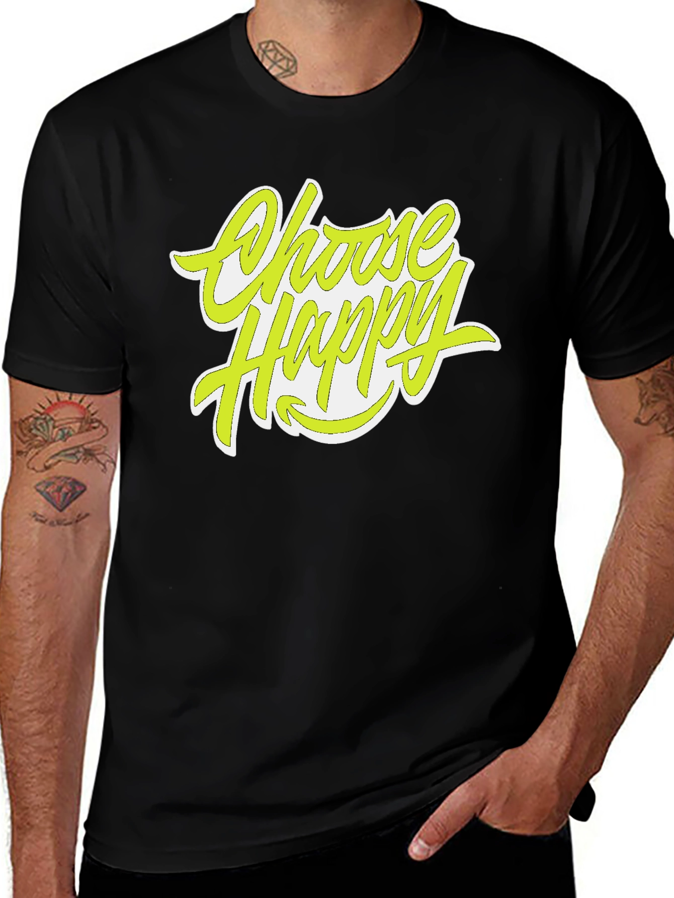 Choose Happy Graphic Tee - Stylish Positive Vibes Shirt