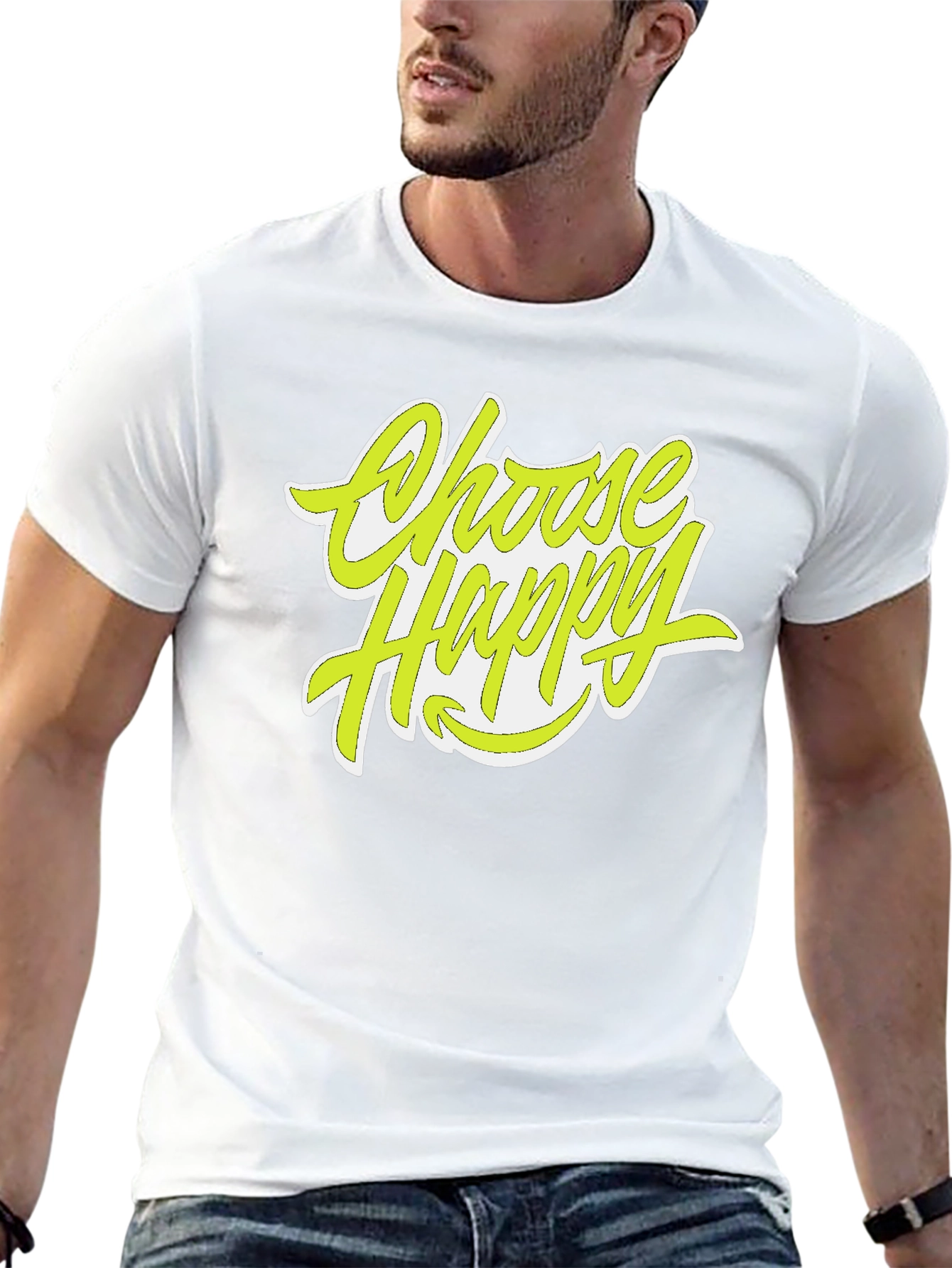 Choose Happy Graphic Tee - Stylish Positive Vibes Shirt