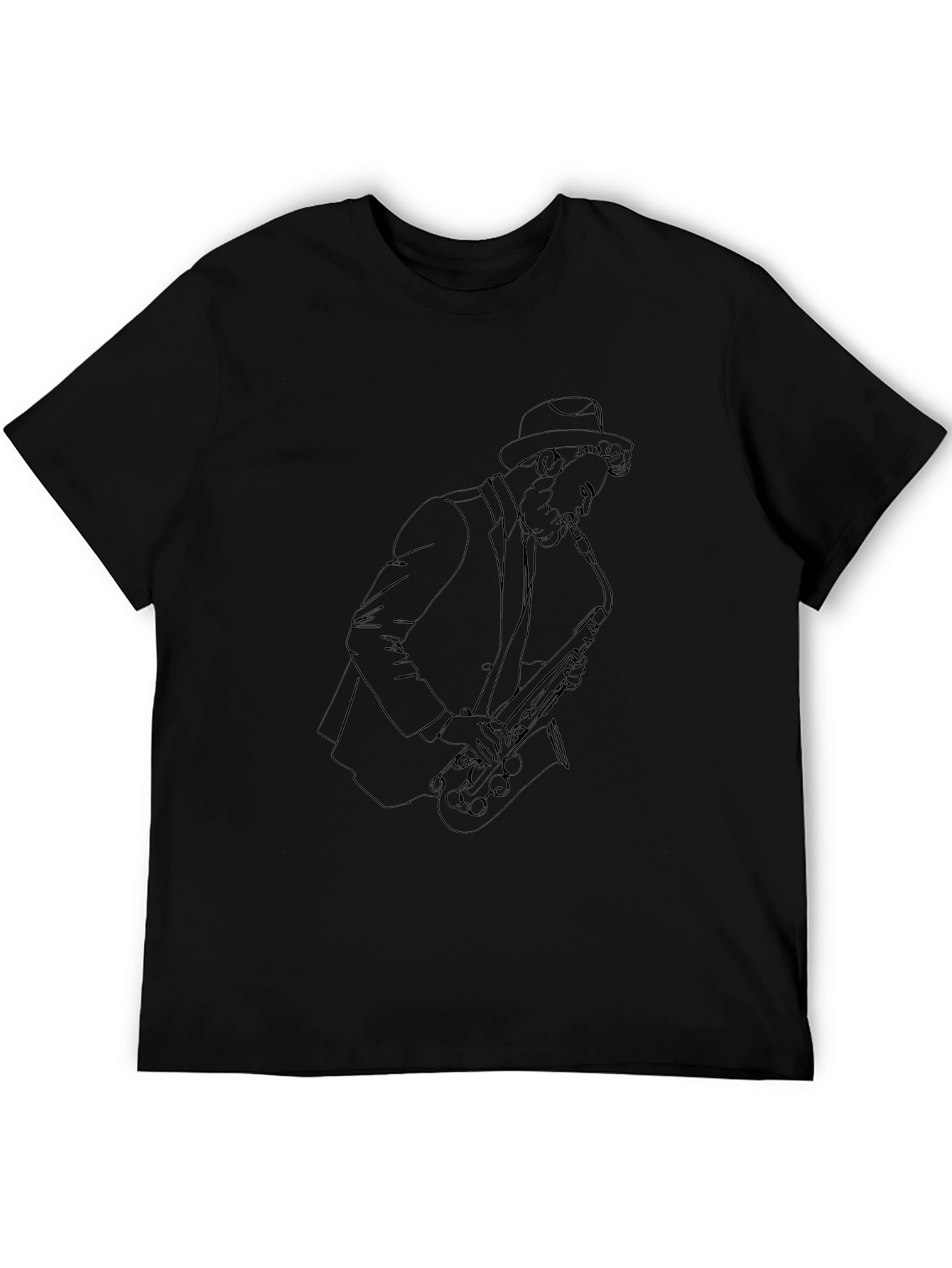 Sax Player Graphic Tee - Classic Style