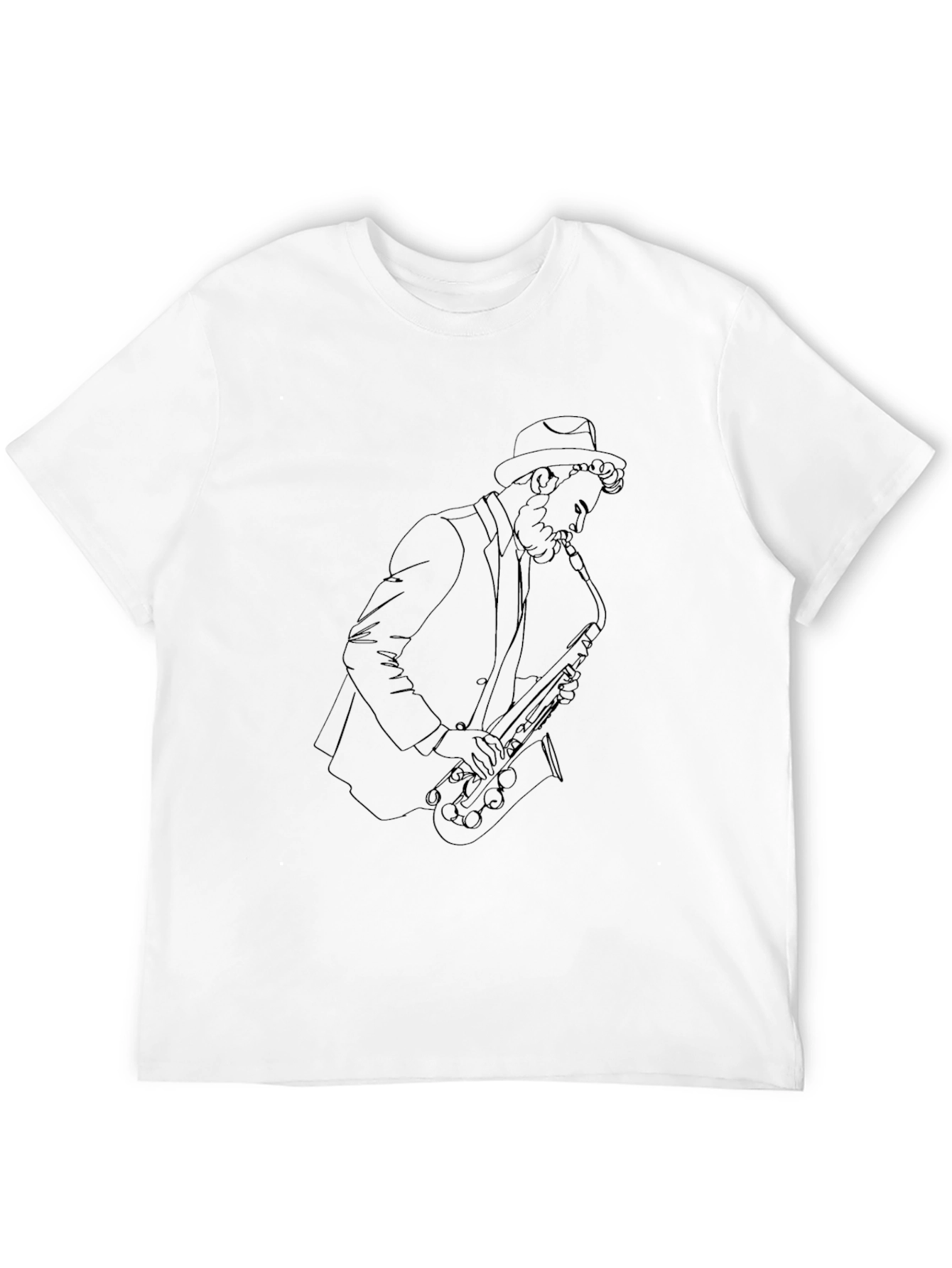 Sax Player Graphic Tee - Classic Style