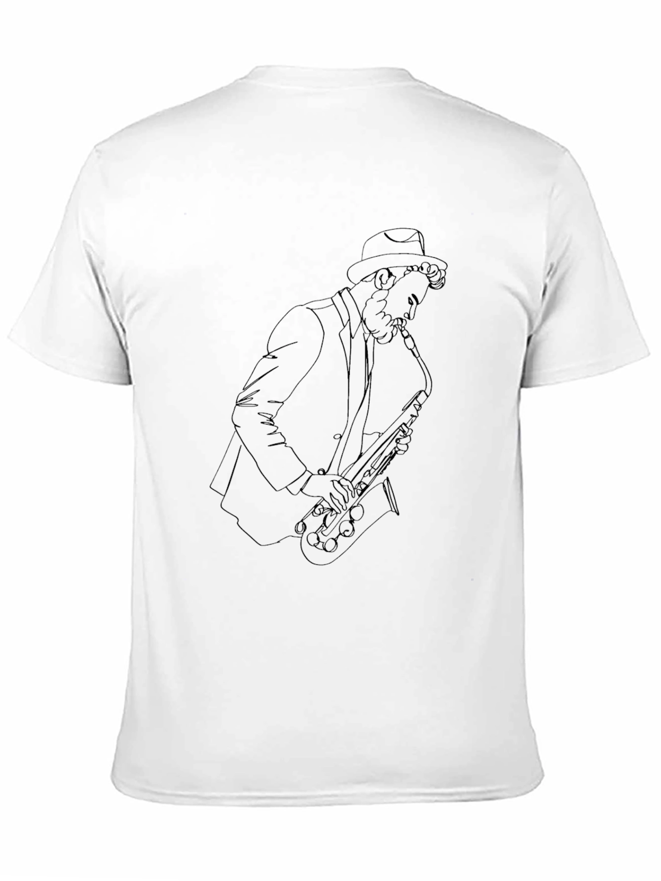 Sax Player Graphic Tee - Classic Style