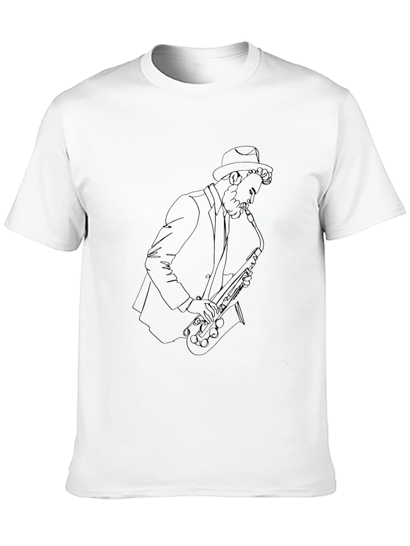 Sax Player Graphic Tee - Classic Style