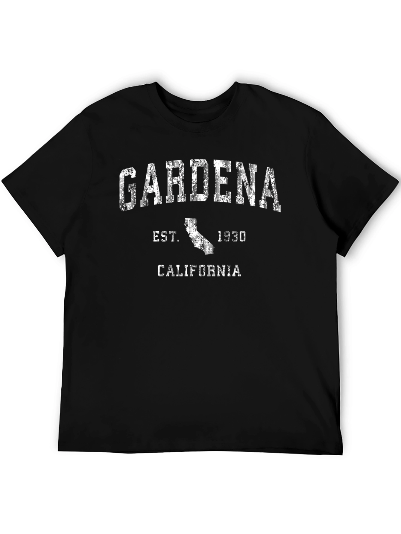 Gardena California Est. 1930 T-Shirt Black Cotton