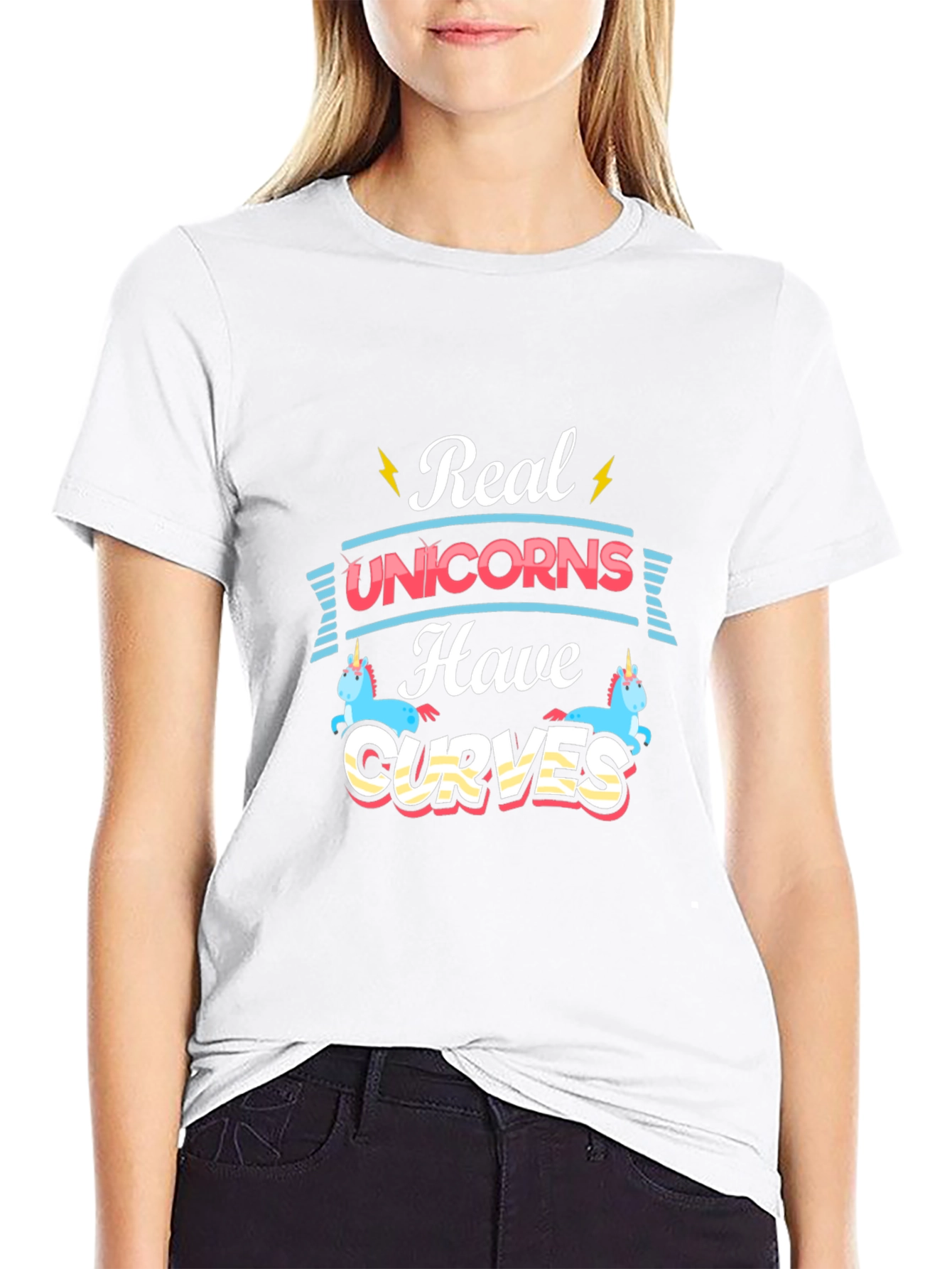 Real Unicorns Have Curves Graphic T-Shirt