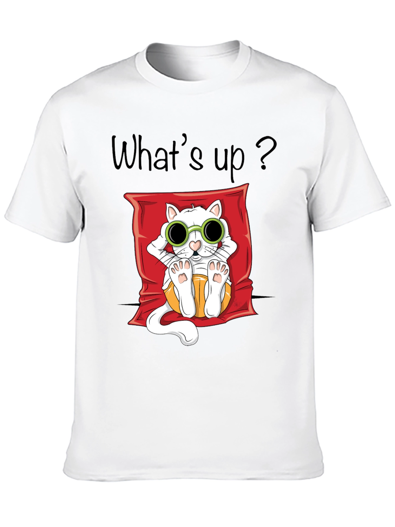 Cool Cat Graphic T-Shirt - Unisex Black Tee