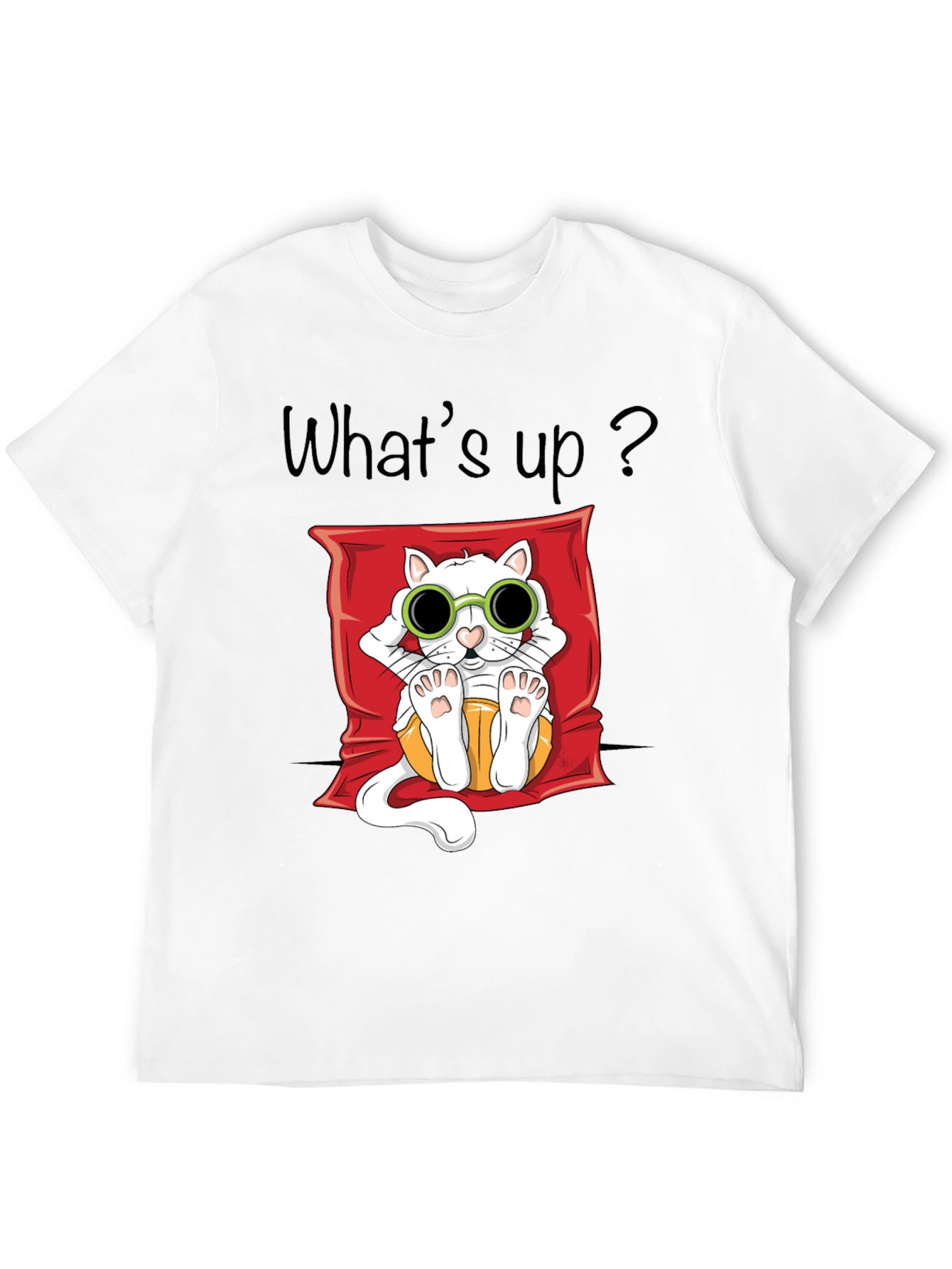 Cool Cat Graphic T-Shirt - Unisex Black Tee