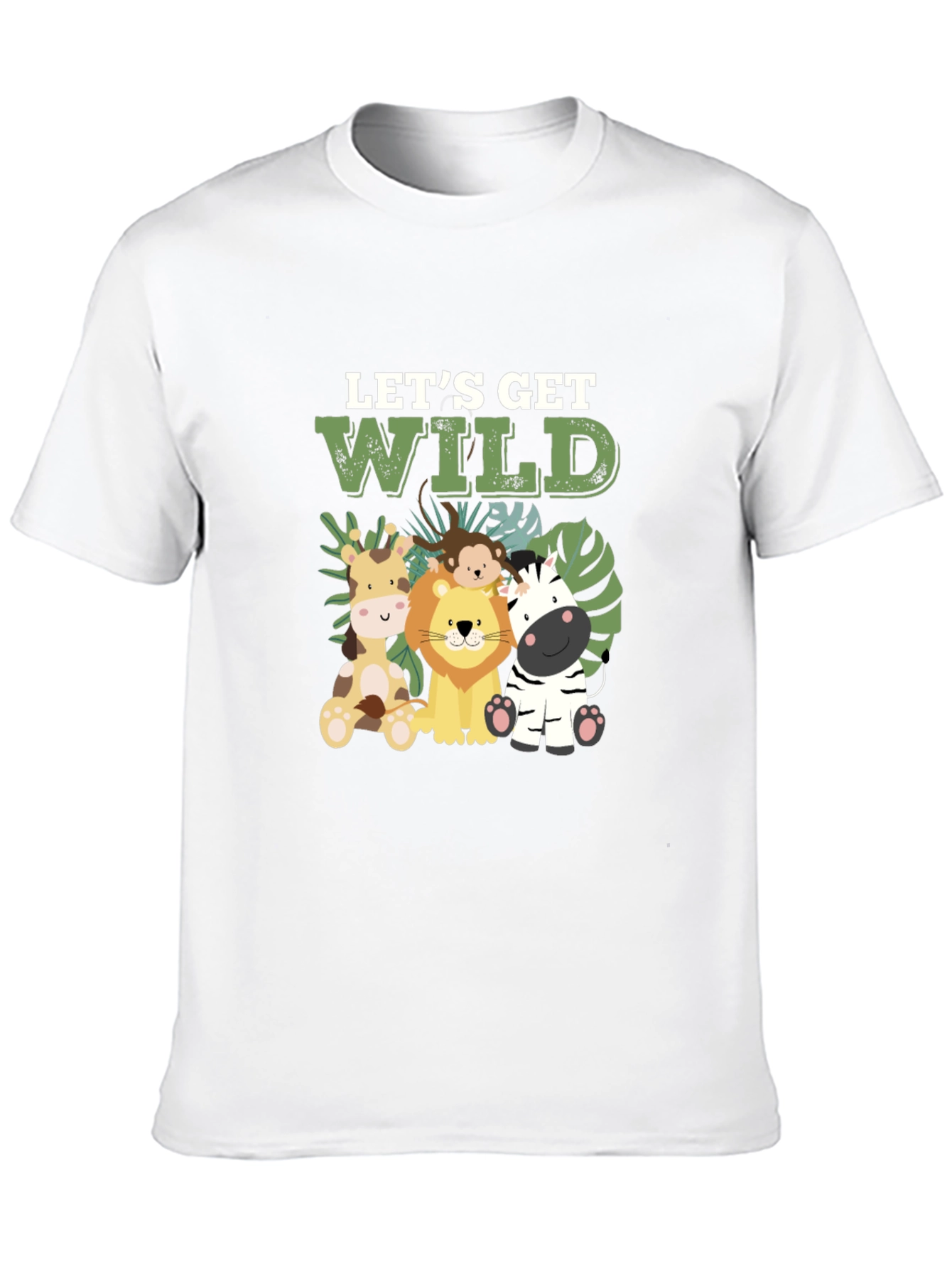 Lets Get Wild Safari Animals Graphic Tee