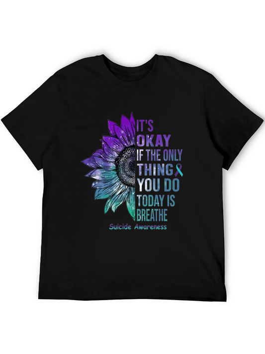 Sunflower Suicide Awareness Graphic T-Shirt
