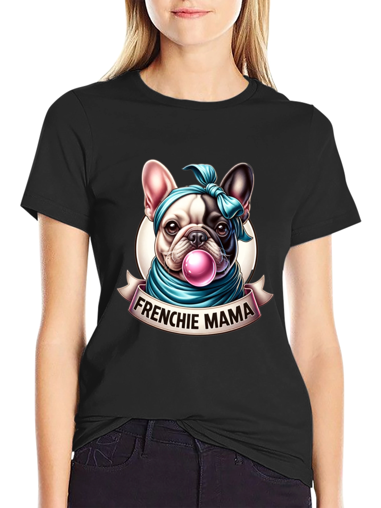 Frenchie Mama T-Shirt - Cute Bulldog Design