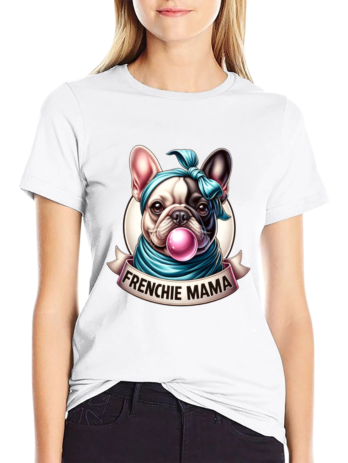 Frenchie Mama T-Shirt - Cute Bulldog Design