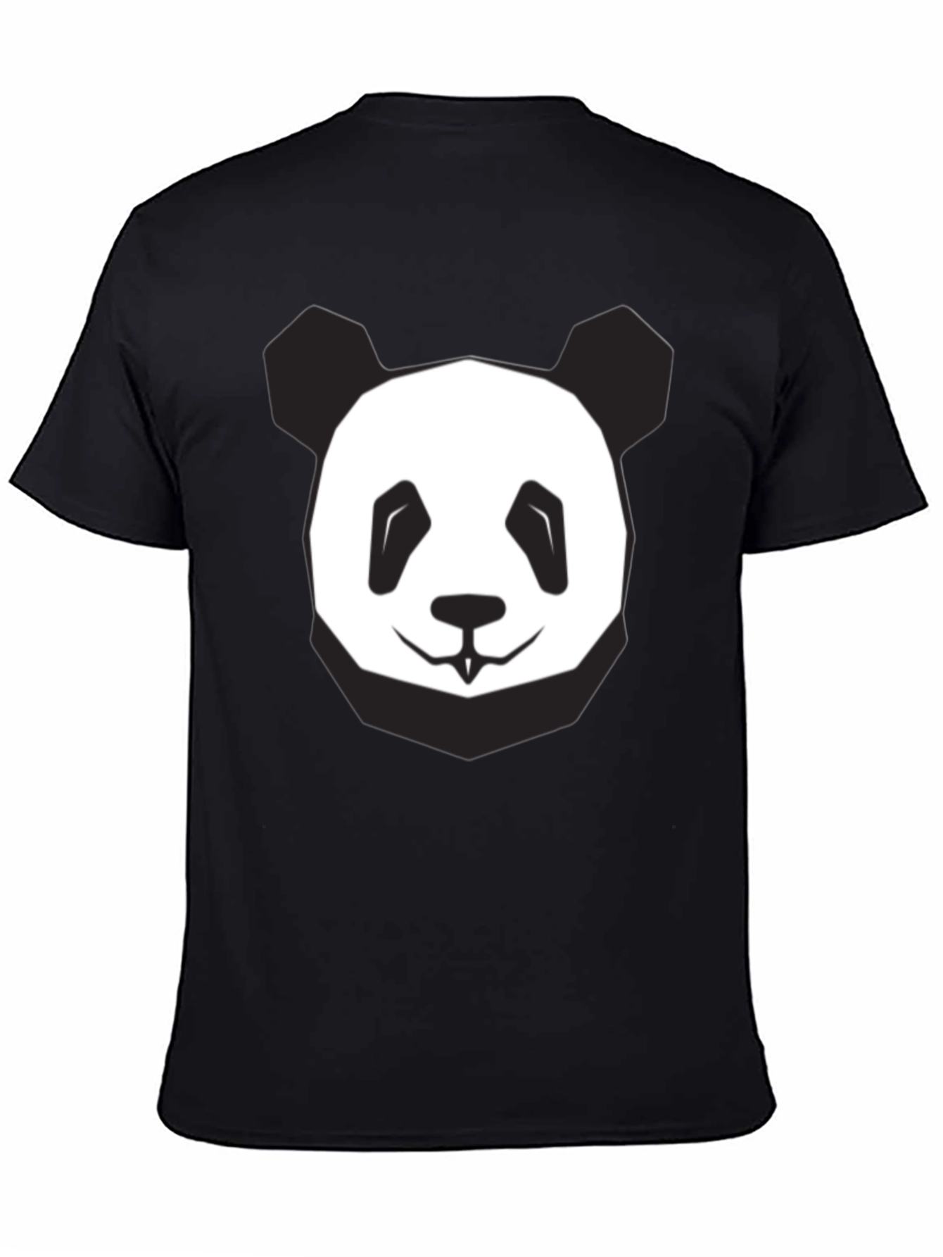 Cool Panda Graphic Tee - Soft Black Cotton T-Shirt