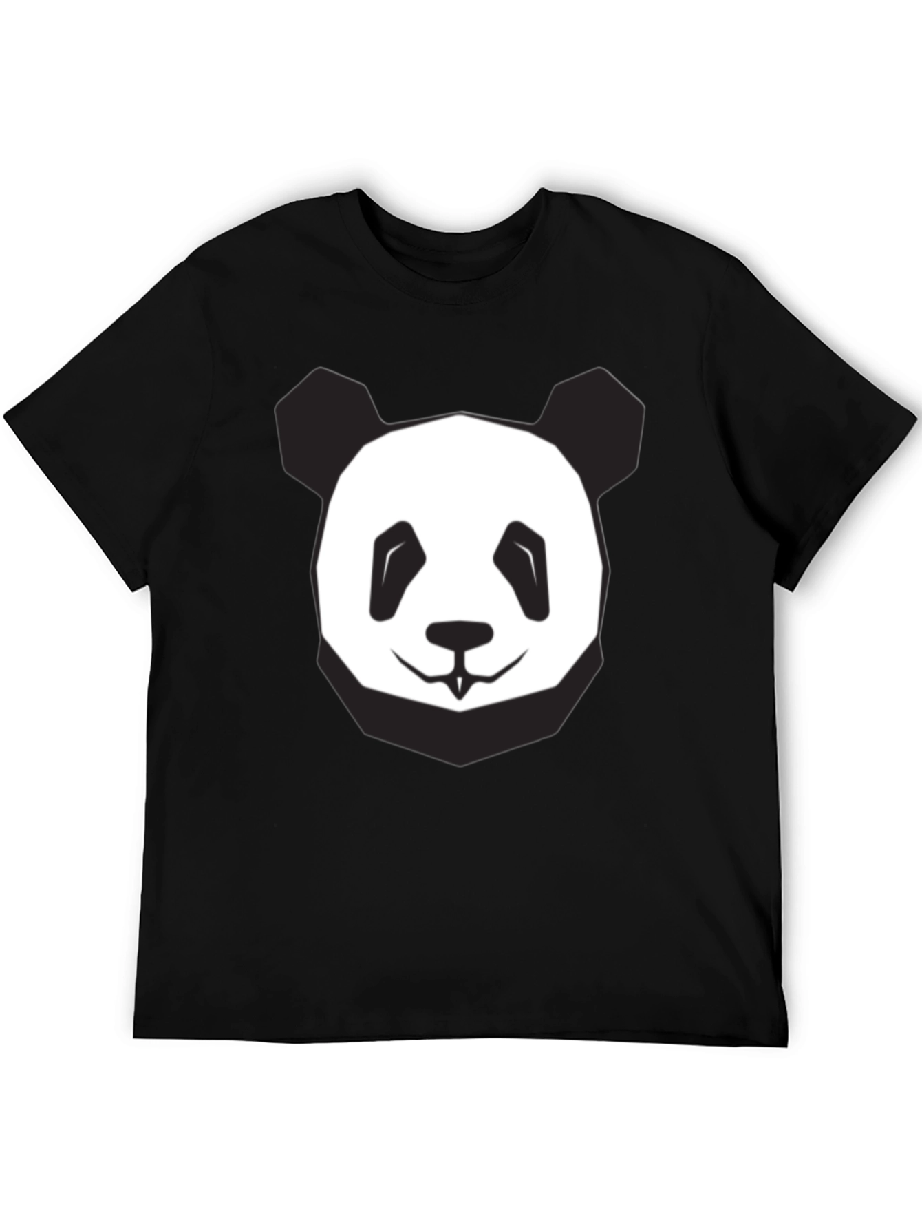 Cool Panda Graphic Tee - Soft Black Cotton T-Shirt
