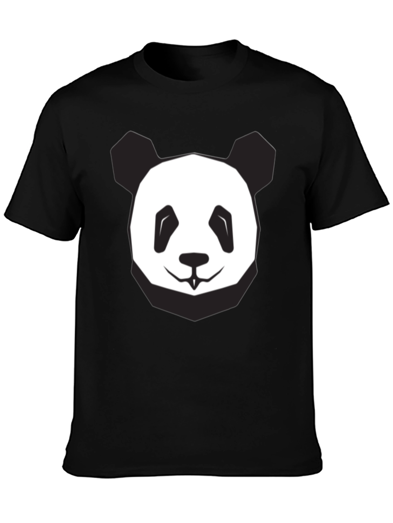 Cool Panda Graphic Tee - Soft Black Cotton T-Shirt