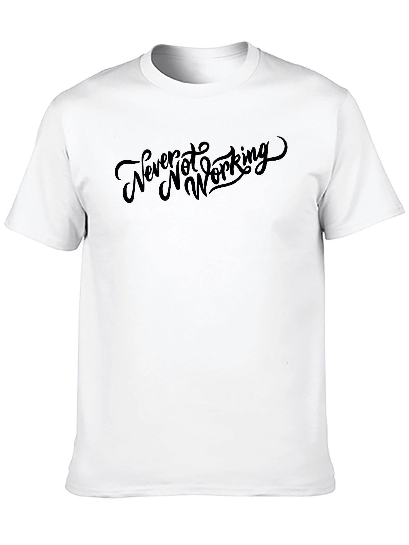 Never Not Working Black Graphic Tee