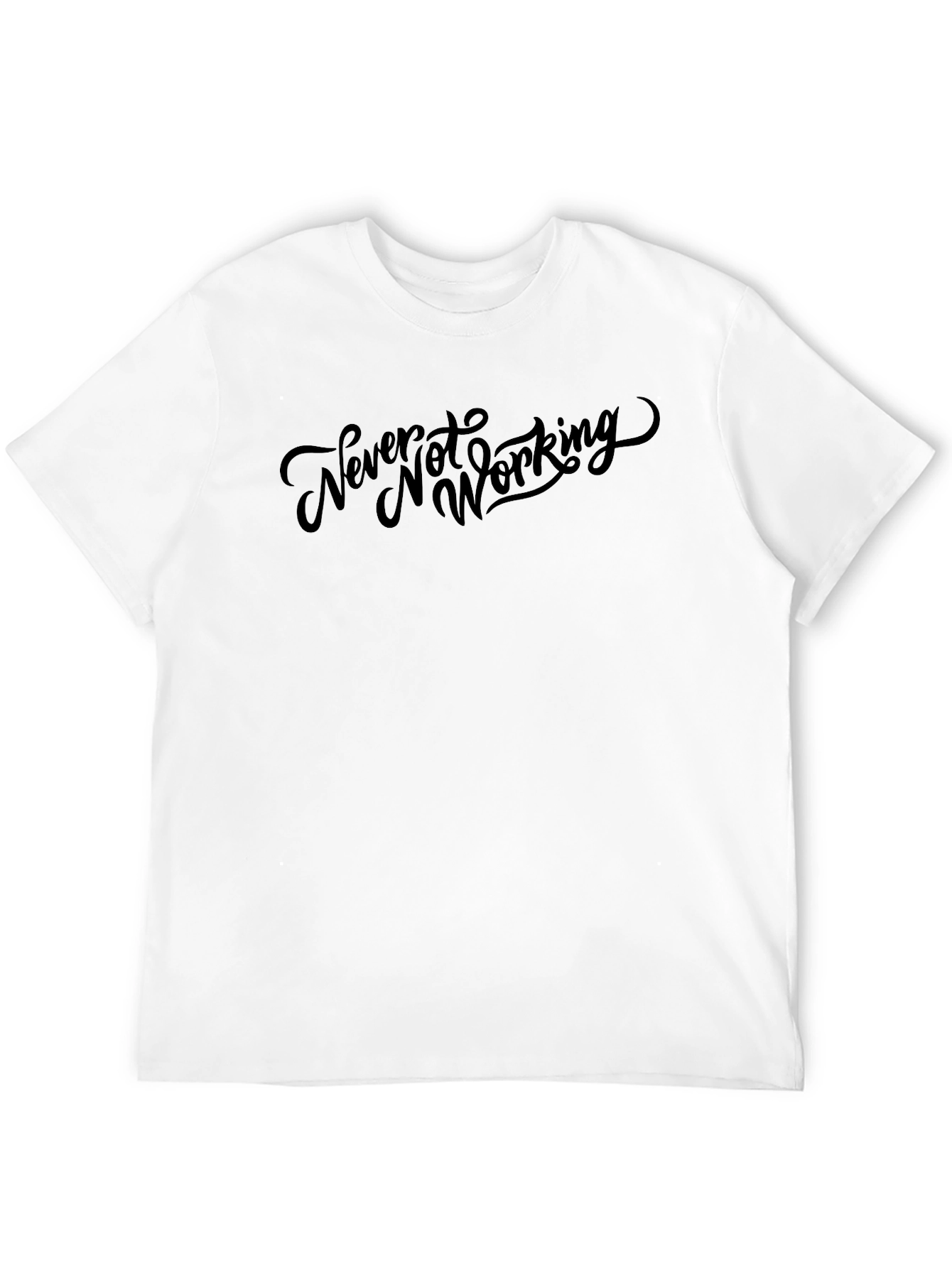 Never Not Working Black Graphic Tee