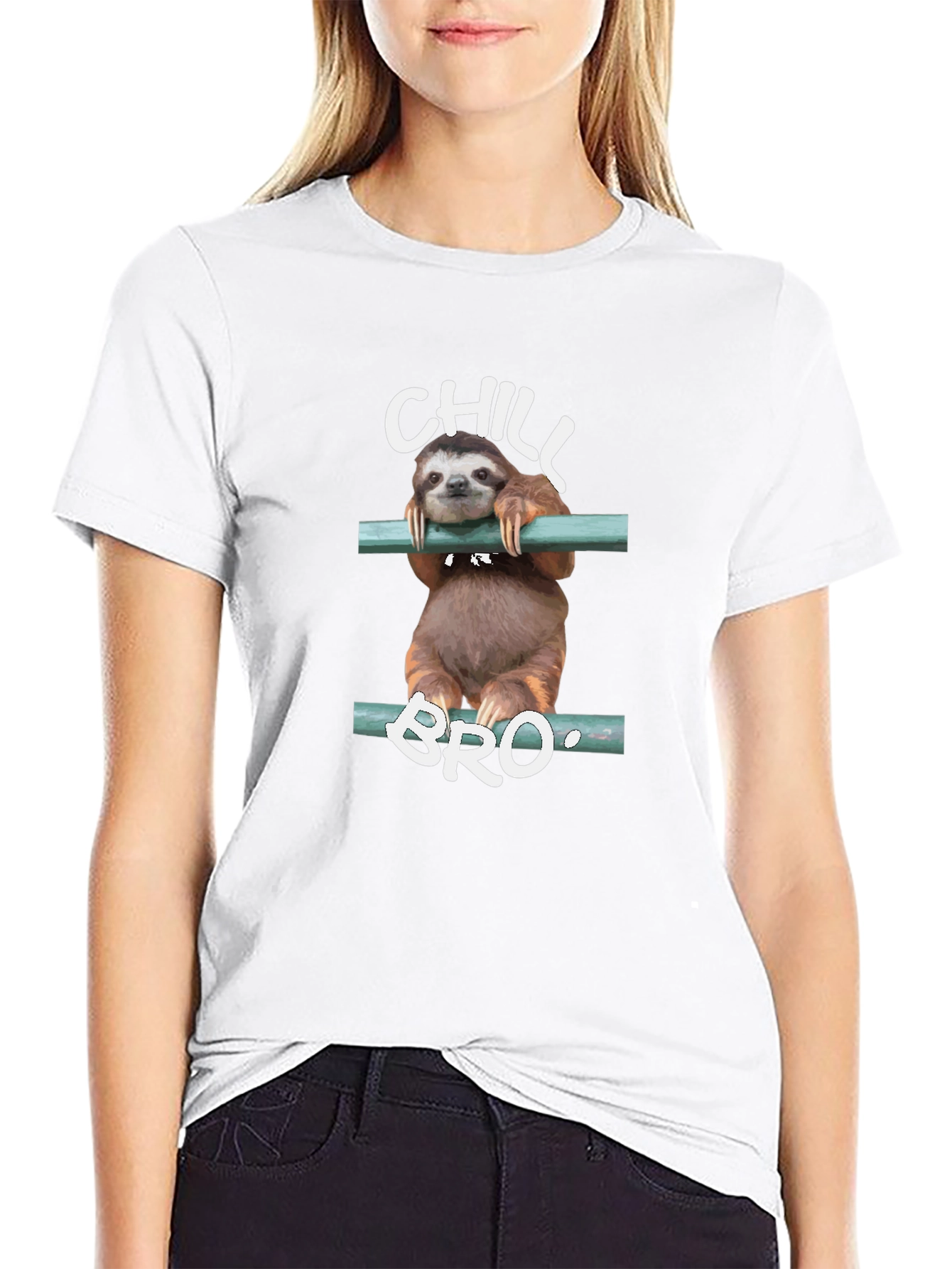 Chill Bro Sloth Graphic Tee - Relaxed Style