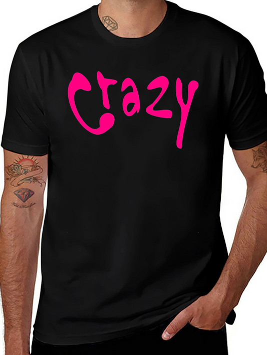 Crazy Graphic Tee - Black Short Sleeve