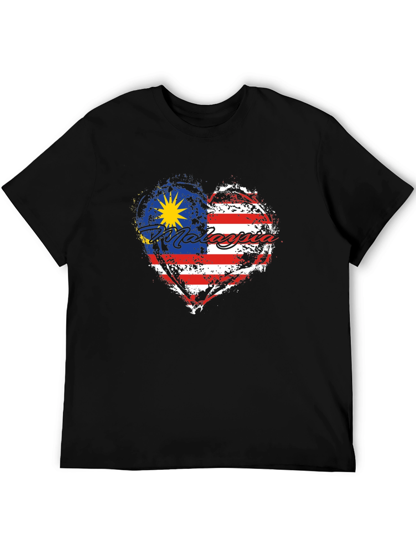 Malaysia Flag Heart T-Shirt