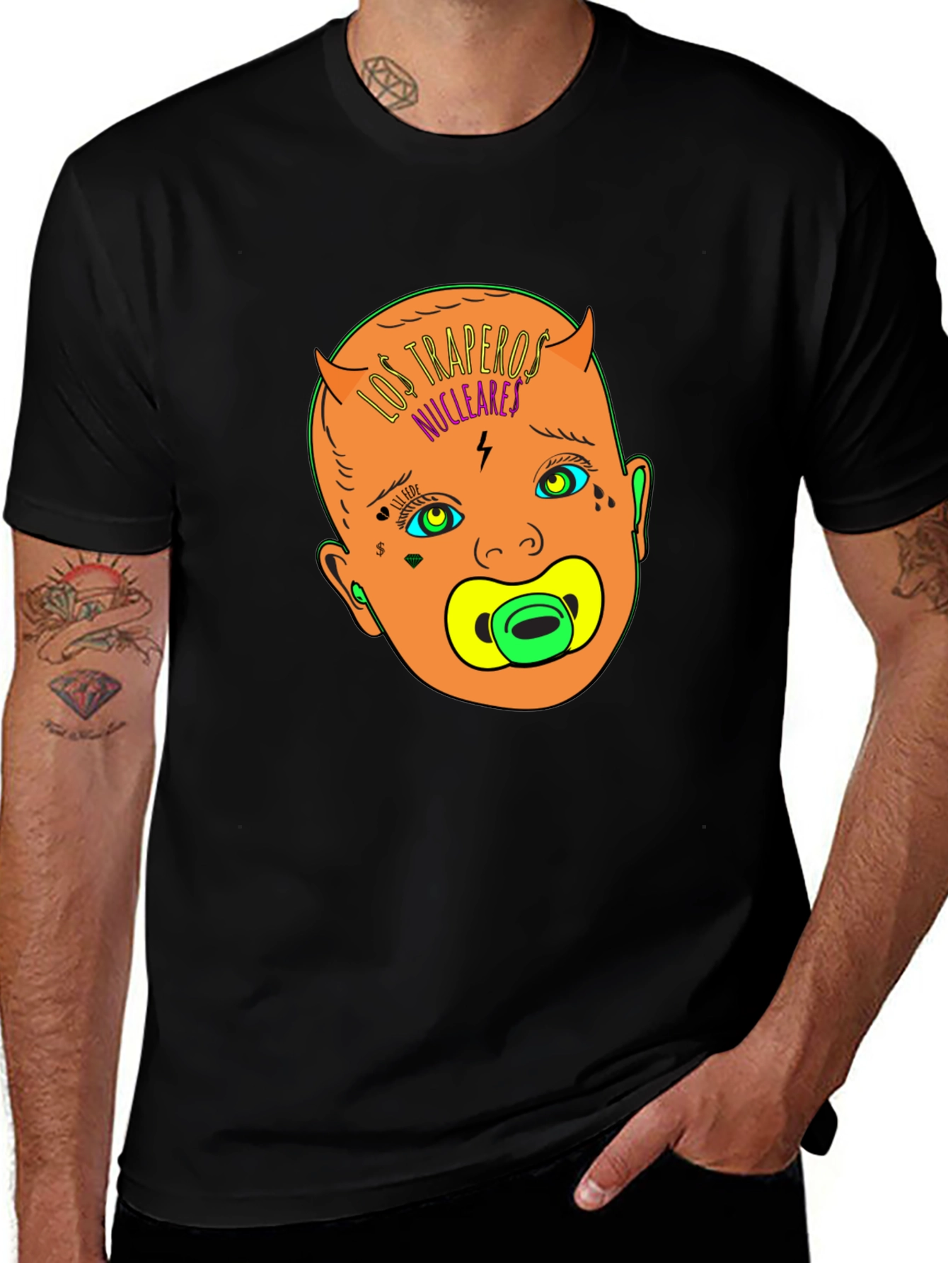 Los Traperos Nucleares T-Shirt: Edgy Baby Graphic Tee