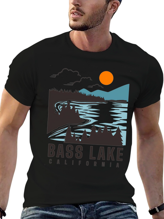 Bass Lake California T-Shirt - Nature Graphic Tee