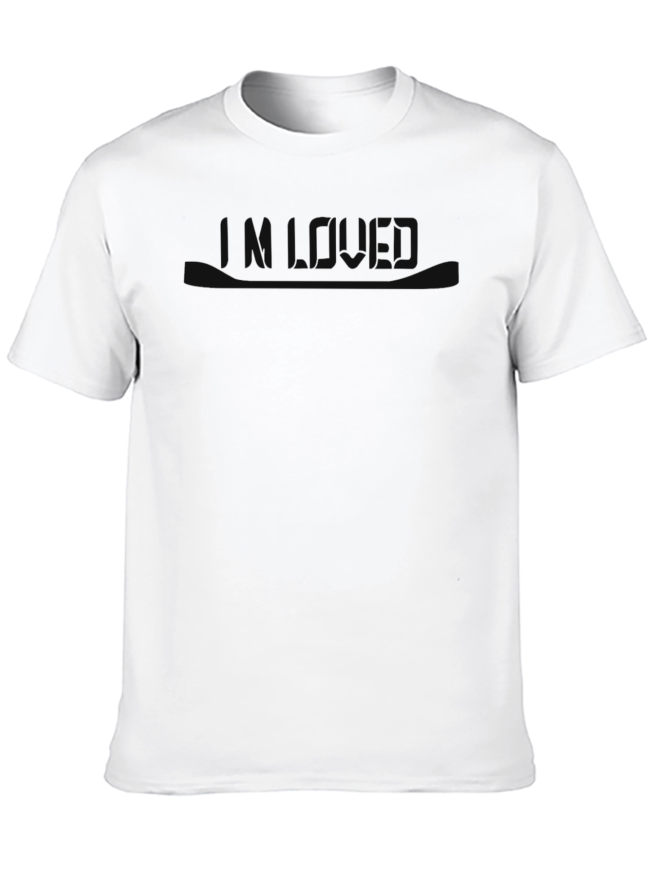 Im Loved Graphic Tee - Stylish Black T-Shirt