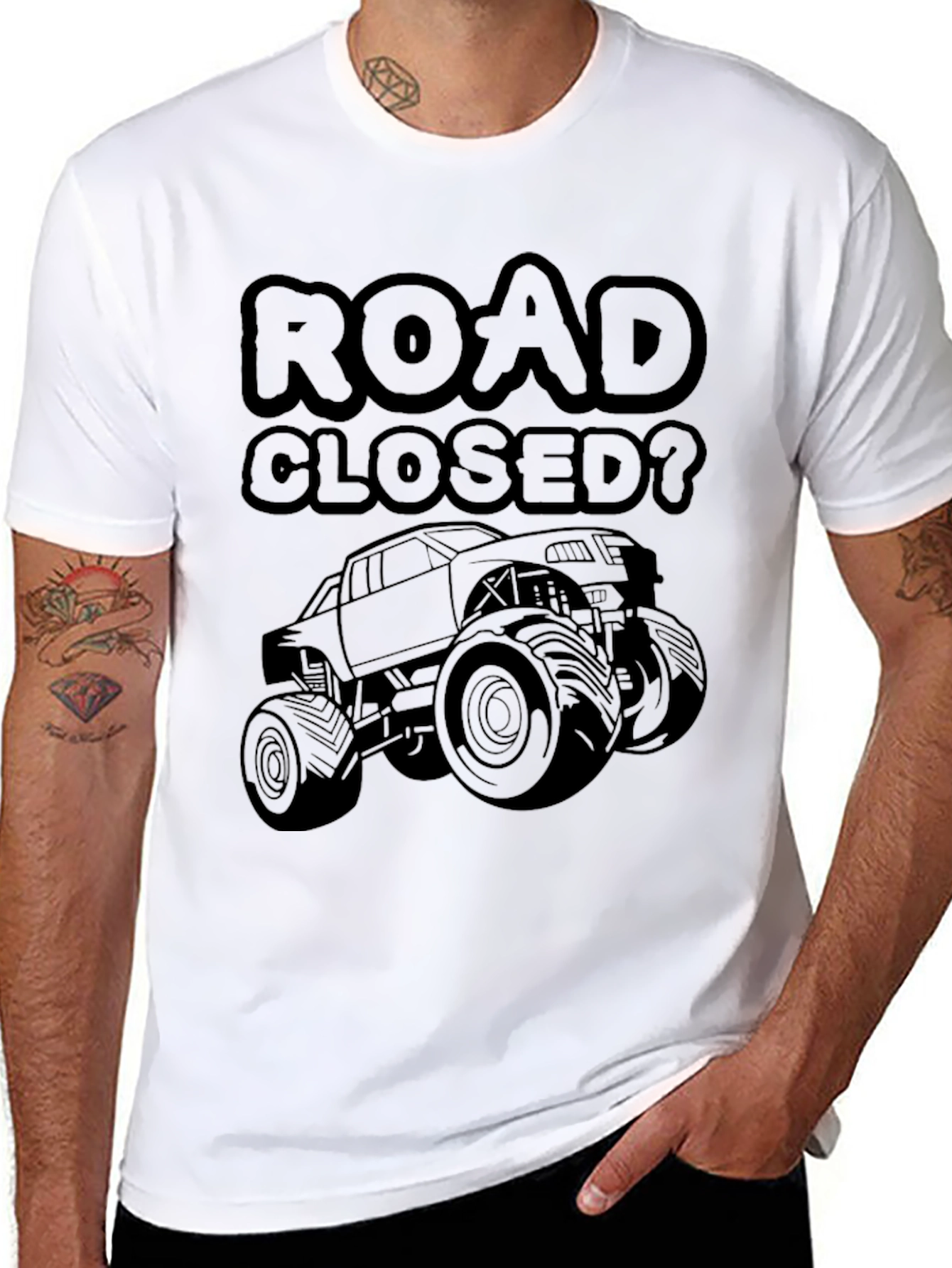Road Closed? Monster Truck Graphic T-Shirt