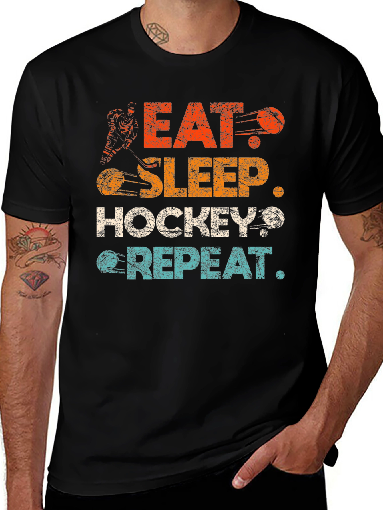 Eat Sleep Hockey Repeat T-Shirt