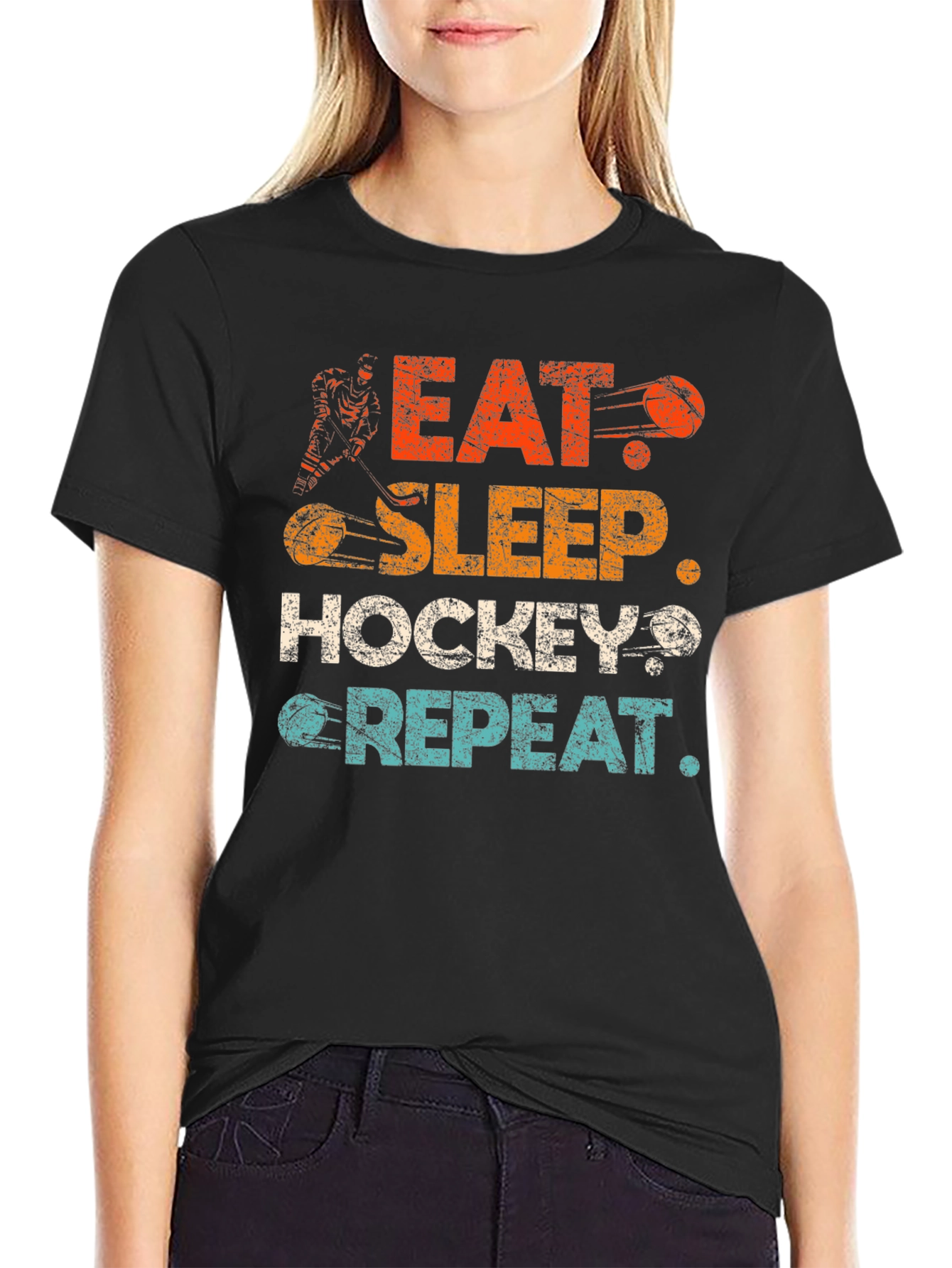 Eat Sleep Hockey Repeat T-Shirt