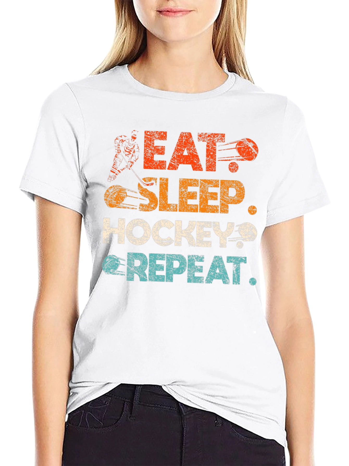 Eat Sleep Hockey Repeat T-Shirt